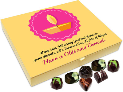 

Chocholik Diwali Gift Box - You Are Wished With Brightest Moments This Diwali Chocolate Box - 20pc Truffles(240 g)
