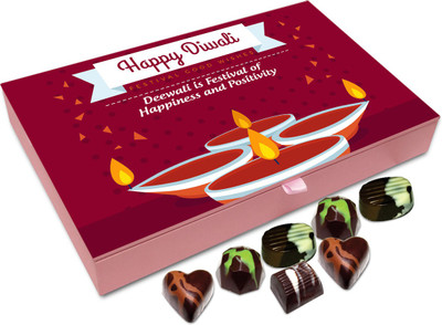

Chocholik Diwali Gift - Fill Life With Never Ending Joy And Happiness Happy Diwali Chocolate Box - 12pc Truffles(144 g)