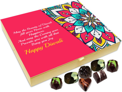

Chocholik Diwali Gift - May The Coming Diwali Fulfill All Your Secret Wishes Chocolate Box - 20pc Truffles(240 g)