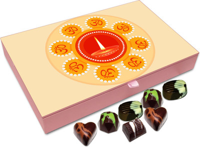 

Chocholik Diwali Gift Box - Have A Calm And Nature Friendly Diwali Chocolate Box - 12pc Truffles(144 g)