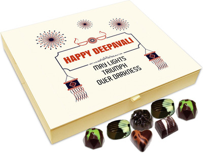 

Chocholik Diwali Gift Box - Happy Deepawali May Light Triumph Over Darkness Chocolate Box - 20pc Truffles(240 g)