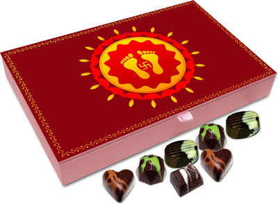 

Chocholik Diwali Gift Box - May We All Get Wonderful Blessing On This Diwali Chocolate Box - 12pc Truffles(144 g)