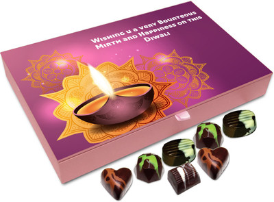 

Chocholik Diwali Gift - Wishing You A Very Generous Diwali Chocolate Box - 12pc Truffles(144 g)