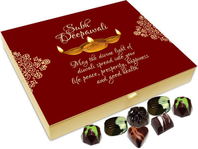 

Chocholik Diwali Gift Box - May The Divine Light Of Deepawali Spread Peace And Success In Your Life Chocolate Box - 20pc Truffles(240 g)