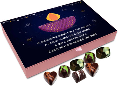 

Chocholik Diwali Gift - This Diwali I Wish That You Glow Forever Chocolate Box - 12pc Truffles(144 g)