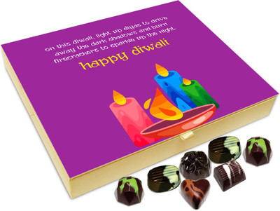 

Chocholik Diwali Gift - Wish Lots Of Luck And Wealth Happy Diwali Chocolate Box - 20pc Truffles(240 g)