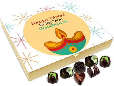 

Chocholik Diwali Gift Box - Happy Diwali To My Grandparents Chocolate Box - 20pc Truffles(240 g)