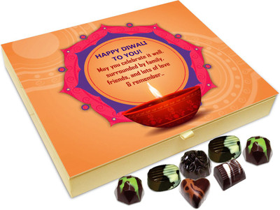 

Chocholik Diwali Gift - May You Celebrate Diwali Surrounded By Family Chocolate Box - 20pc Truffles(240 g)