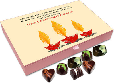

Chocholik Diwali Gift Box - Have A Very Calm And Safe Diwali Chocolate Box - 12pc Truffles(144 g)