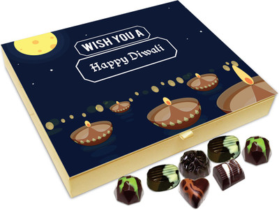 

Chocholik Diwali Gift Box - May This Glittering Festival Enhance Success Happy Diwali Chocolate Box - 20pc Truffles(240 g)