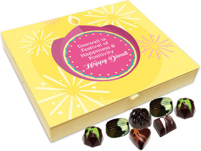 

Chocholik Diwali Gift - Deepawali Is Festival Of Happiness And Positivity Chocolate Box - 20pc Truffles(240 g)