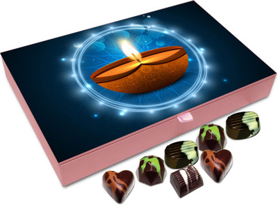 

Chocholik Diwali Gift Box - Auspicious Diwali Diyaa Chocolate Box - 12pc Truffles(144 g)