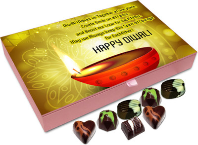 

Chocholik Diwali Gift - May We Always Keep The Spirit And Courage Of Diwali Chocolate Box - 12pc Truffles(144 g)