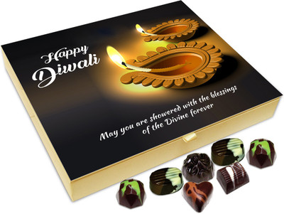 

Chocholik Diwali Gift - ON This Diwali May You Are Showered With Blessings Chocolate Box - 20pc Truffles(240 g)