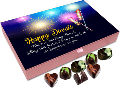 

Chocholik Diwali Gift - May The Deepawali Bring Lots Of Fun And Happiness Chocolate Box - 12pc Truffles(144 g)