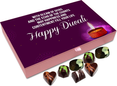 Chocholik Diwali Gift Box - Lets Wish Everyone A Very Joyous Diwali Chocolate Box - 12pc Truffles(144 g)