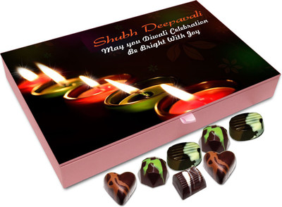 

Chocholik Diwali Gift Box - May Your Diwali Celebration Be Bright With Joy Chocolate Box - 12pc Truffles(144 g)