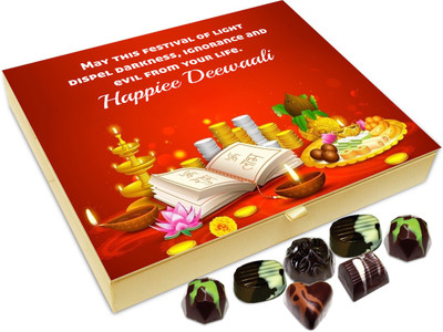 

Chocholik Diwali Gift - May This Diwali Dispel Darkness And Evil From Your Life Chocolate Box - 20pc Truffles(240 g)