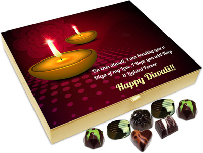 

Chocholik Diwali Gift Box - Hope You Keep The Diwali Candle Lighted Forever Chocolate Box - 20pc Truffles(240 g)