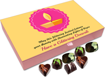 

Chocholik Diwali Gift Box - You Are Wished With Brightest Moments This Diwali Chocolate Box - 12pc Truffles(144 g)