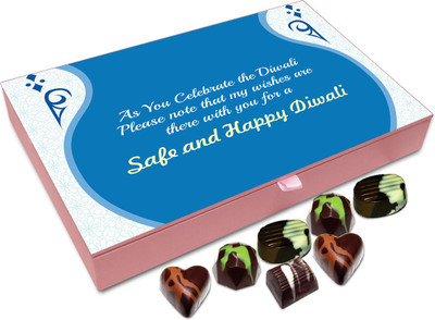 

Chocholik Diwali Gift - May Wishes Are With You For A Safe Diwali Chocolate Box - 12pc Truffles(144 g)