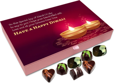 

Chocholik Diwali Gift Box - Hope All Your Dreams Come True this Diwali Chocolate Box - 12pc Truffles(144 g)