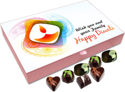 

Chocholik Diwali Gift - Fun Filled And Happy Diwali Chocolate Box - 12pc Truffles(144 g)