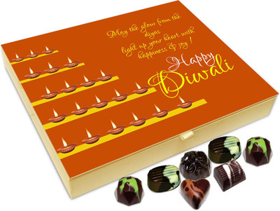 

Chocholik Diwali Gift Box - Wishing That The Glow Of Diwali Diya Light Up Your Life Chocolate Box - 20pc Truffles(240 g)