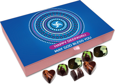 

Chocholik Diwali Gift - May The Diwali Light Spread Lights Of Wisdom In Your Family Chocolate Box - 12pc Truffles(144 g)