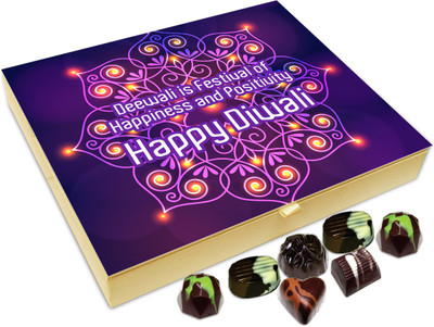 

Chocholik Diwali Gift - Deepavali Is Festival Of Happiness And Positivity Chocolate Box - 20pc Truffles(240 g)