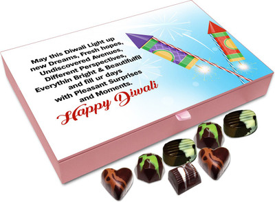 

Chocholik Diwali Gift Box - May This Diwali Light Up Your Dreams Chocolate Box - 12pc Truffles(144 g)