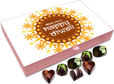 

Chocholik Diwali Gift Box - Wish You A Very Happy Deepavali Chocolate Box - 12pc Truffles(144 g)
