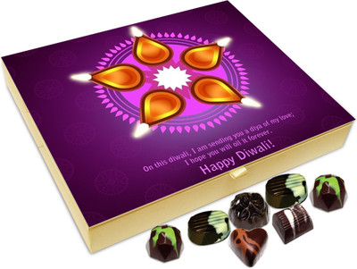 

Chocholik Diwali Gift Box - Sending You Candle Of My Love On This Diwali Chocolate Box - 20pc Truffles(240 g)