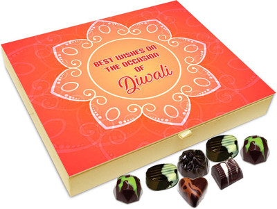

Chocholik Diwali Gift - Best Wishes On The Occasion Of Diwali Chocolate Box - 20pc Truffles(240 g)