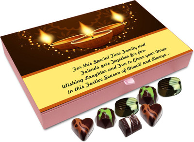 

Chocholik Diwali Gift - Wishing You Laughter And Fun On Special Occasion Of Diwali Chocolate Box - 12pc Truffles(144 g)