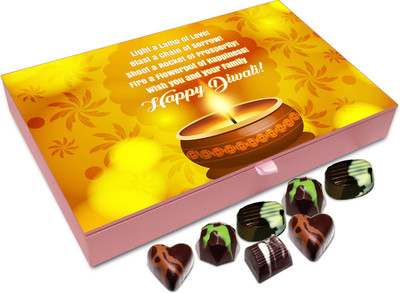 

Chocholik Diwali Gift - Wish You And Your Family A Very Charming Deepawali Chocolate Box - 12pc Truffles(144 g)