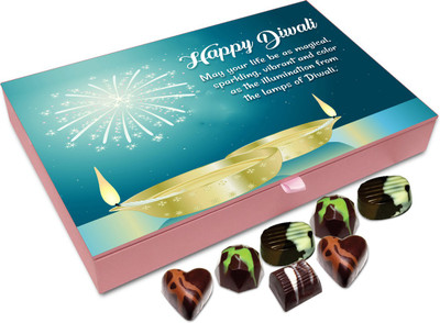 

Chocholik Diwali Gift - May Your Life Be As Magical As Sparkling As Diwali Chocolate Box - 12pc Truffles(144 g)