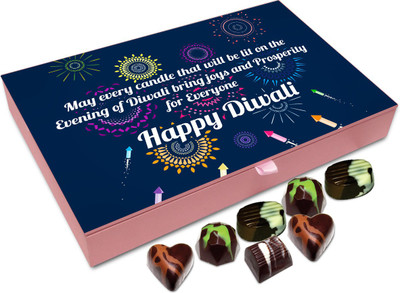 

Chocholik Diwali Gift Box - May Every Candle Lit On Diwali Brings Joy And Prosperity Chocolate Box - 12pc Truffles(144 g)