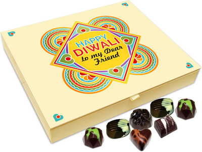 

Chocholik Diwali Gift Box - Happy Diwali To My dear Friend Chocolate Box - 20pc Truffles(240 g)