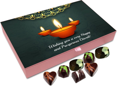 

Chocholik Diwali Gift - Wishing You A Very Happy And Prosperous Diwali Chocolate Box - 12pc Truffles(144 g)