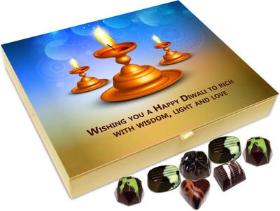 

Chocholik Diwali Gift - Wishing You A Diwali Rich With Wisdom Light And Love Chocolate Box - 20pc Truffles(240 g)