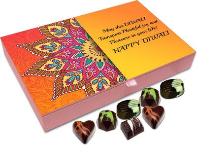 

Chocholik Diwali Gift - May This Diwali Bring Lots Of Joy And Pleasure In Your Life Chocolate Box - 12pc Truffles(144 g)