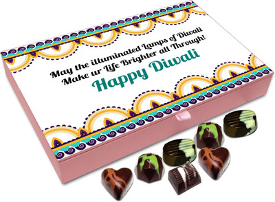 

Chocholik Diwali Gift Box - May The Illuminated Lights Of Diwali Make Your Life Brighter Chocolate Box - 12pc Truffles(144 g)