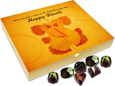 

Chocholik Diwali Gift - Happy Deepavali To You And Your Family Chocolate Box - 20pc Truffles(240 g)