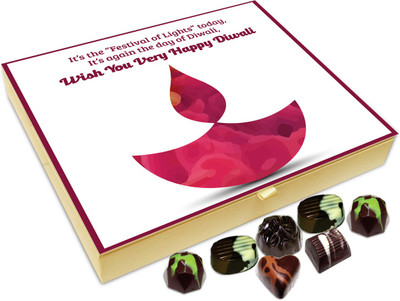 

Chocholik Diwali Gift - May Diwali's Light Be Full Of Fun For You Chocolate Box - 20pc Truffles(240 g)