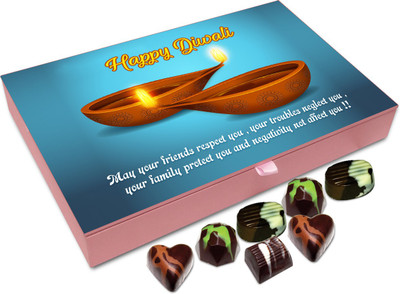 

Chocholik Diwali Gift - May This Diwali Be The One That Helps You Earn Lots Of Respect Chocolate Box - 12pc Truffles(144 g)