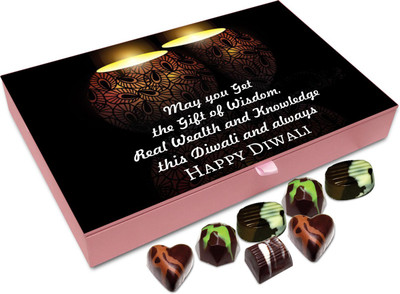 

Chocholik Diwali Gift - May You Get The Gift Of Wisdom On Diwali Chocolate Box - 12pc Truffles(144 g)