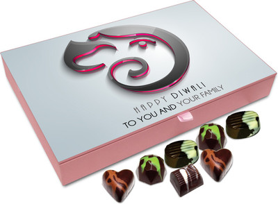 

Chocholik Diwali Gift - May God Bless You And Your Family On This Diwali Chocolate Box - 12pc Truffles(144 g)