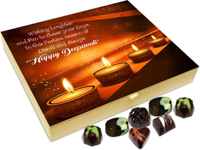 

Chocholik Diwali Gift - Wishing You Laughter And Fun On This Diwali Chocolate Box - 20pc Truffles(240 g)