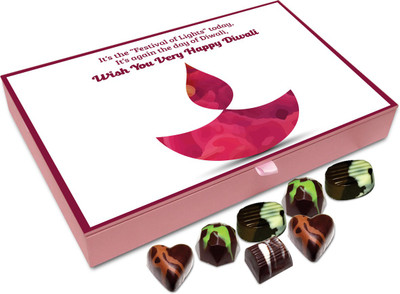 

Chocholik Diwali Gift - May Diwali's Light Be Full Of Fun For You Chocolate Box - 12pc Truffles(144 g)